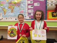 Pupils’ posters urge drivers to slow down near schools