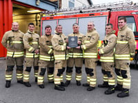 Fireman honoured with plaque for 41 years’ service