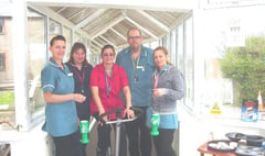 Pedal power raises £1,000 for care charities