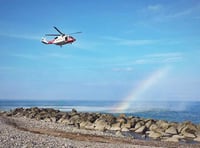 Semi-conscious woman airlifted to hospital