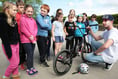 BMX display for pupils after Big Pedal challenge