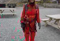 Famous face zips into Snowdonia
