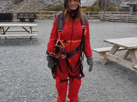 Famous face zips into Snowdonia