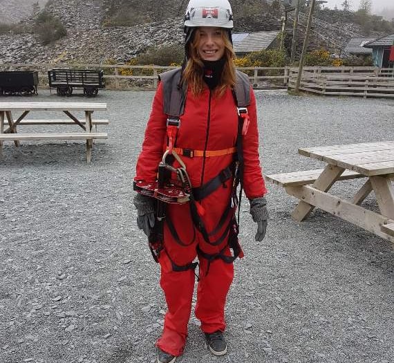 Famous face zips into Snowdonia