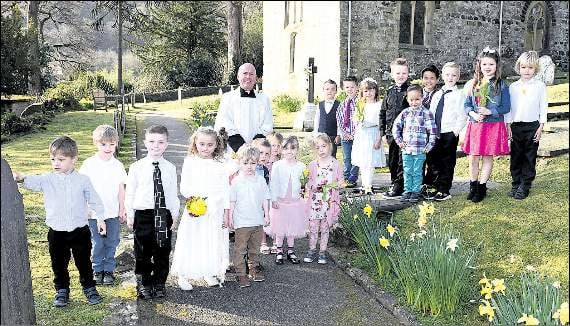 Pupils play out wedding at local church
