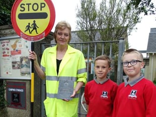 Lollipop lady Avril recognised for 25 years of service