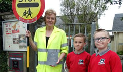 Lollipop lady Avril recognised for 25 years of service