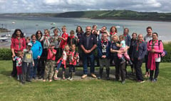 Scout group helps clean up beach