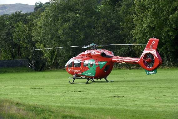 Pupil airlifted to hospital during sports lesson