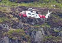 Climber rescued by helicopter