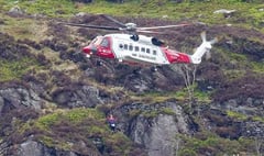 Climber rescued by helicopter