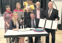 Towns celebrate decade of twinning with party