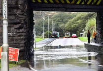 High water levels lead to closure of Dyfi Bridge