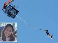 Jasmine completes bungee jump to help fund Africa trip