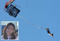 Jasmine completes bungee jump to help fund Africa trip