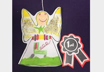 Aaron’s colourful angel wins first prize