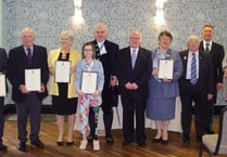Outgoing High Sheriff of Dyfed hands out commendations