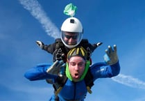 Headteacher braves skydive to raise funds for school