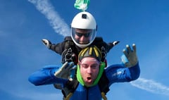 Headteacher braves skydive to raise funds for school
