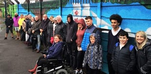 Praise for creators of colourful River Teifi wall mural