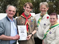 Scout scoops volunteering award