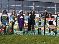 Visitors’ colourful welcome