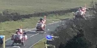 Four in hospital with serious injuries after two-vehicle crash