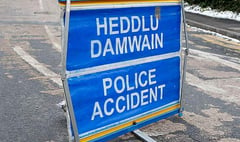 A487 closed due to collision, diversions in place