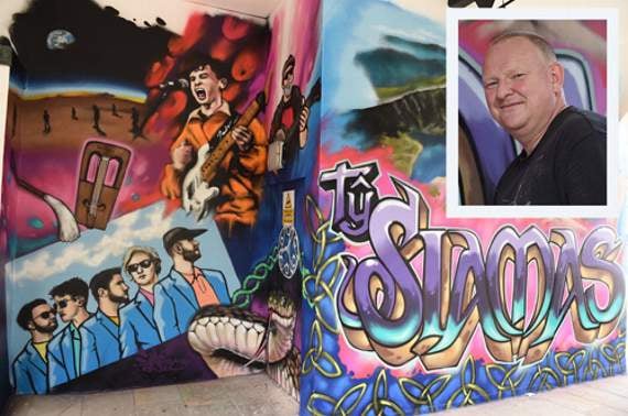 Musical-inspired mural brightens up town