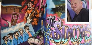 Musical-inspired mural brightens up town