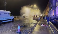 STORM BARRA: Properties flooded in Powys as waves wash over Ceredigion sea walls