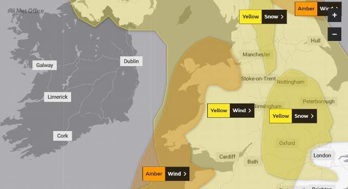 Storm Arwen: Weather warning upgraded to amber | cambrian-news.co.uk