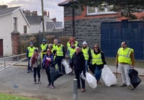 Rotarians roll up their sleeves to clean up town