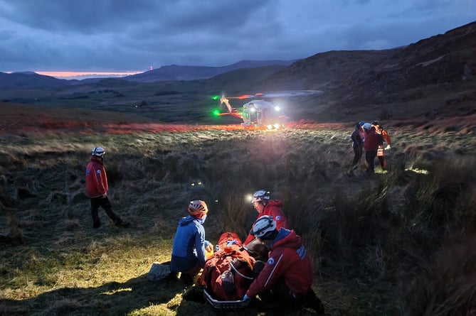 Aberglaslyn Mountain Rescue Team attended which occurred on Wednesday the 9th of February