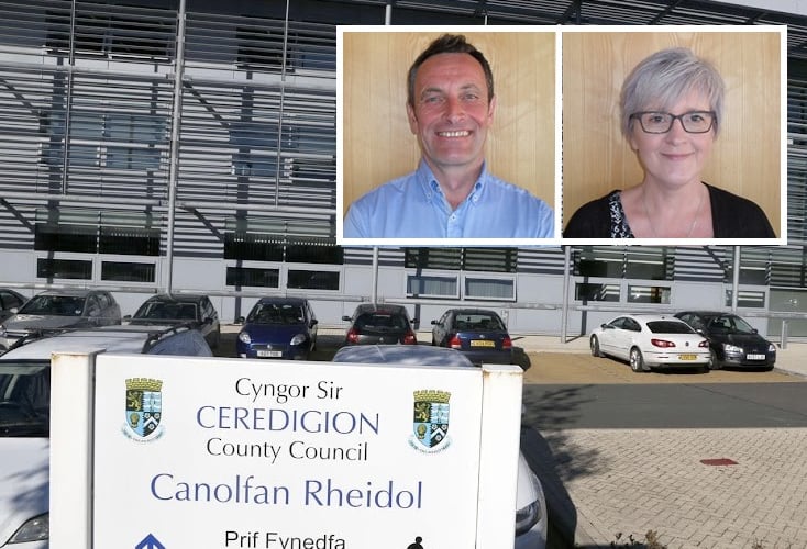 Cllrs Marc Davies and Elaine Evans and Canolfan Rheidol