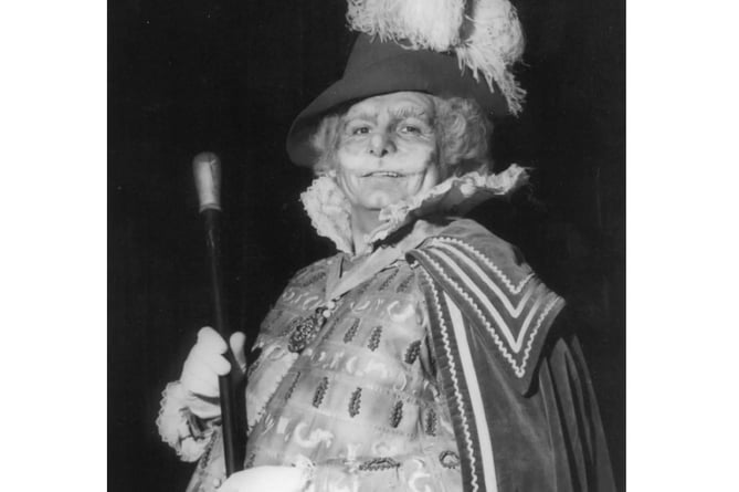 Sir Geraint Evans is pictured here as Falstaff, his most famous role