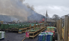 Fire crews tackle garden centre blaze