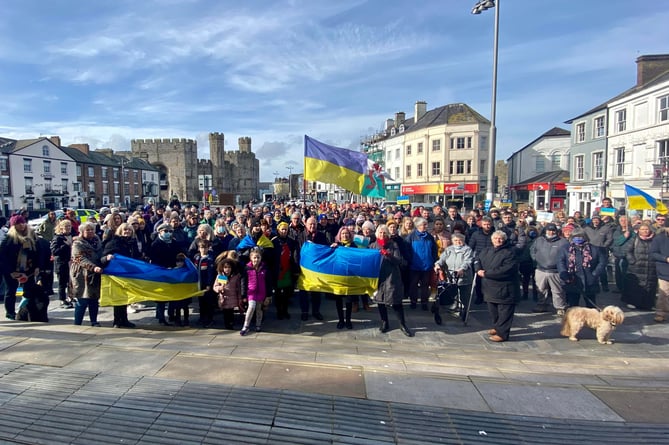 Caernarfon Ukraine protest