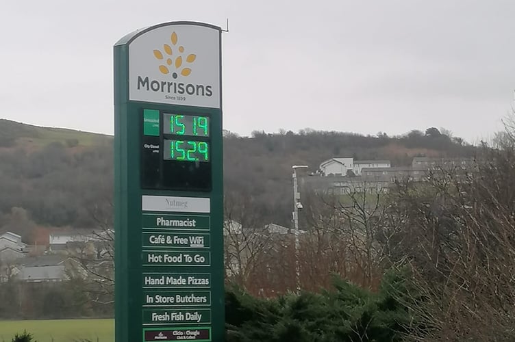 Fuel prices Aberystwyth