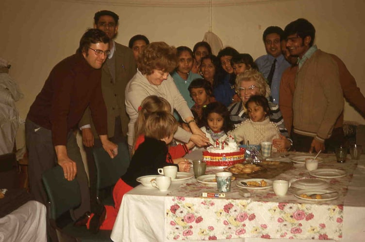 Ron Isles - cutting the Christmas Cake