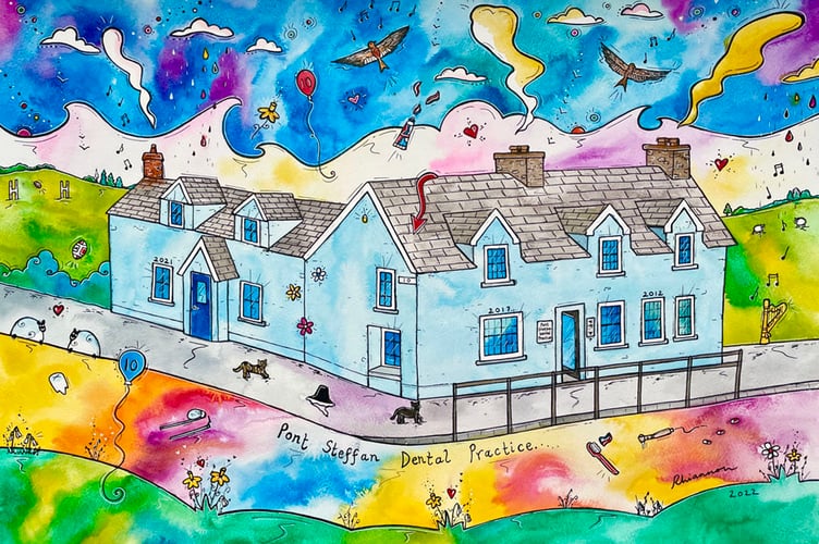 The bespoke painting by local artist Rhiannon Roberts (Rhiannon Art)