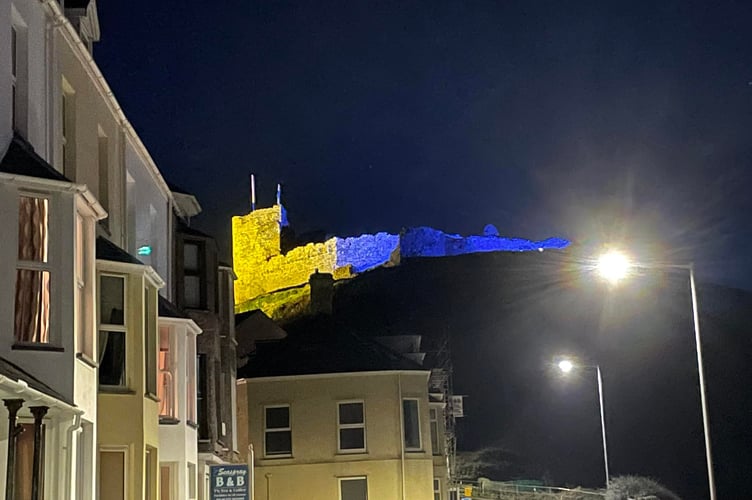 Criccieth Castle from the town