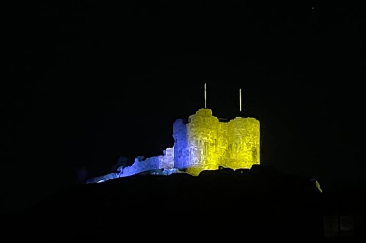 Criccieth Castle on Wednesday night