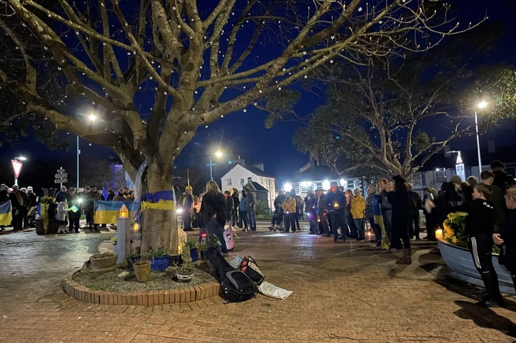 A vigil took place in Criccieth on Sunday
