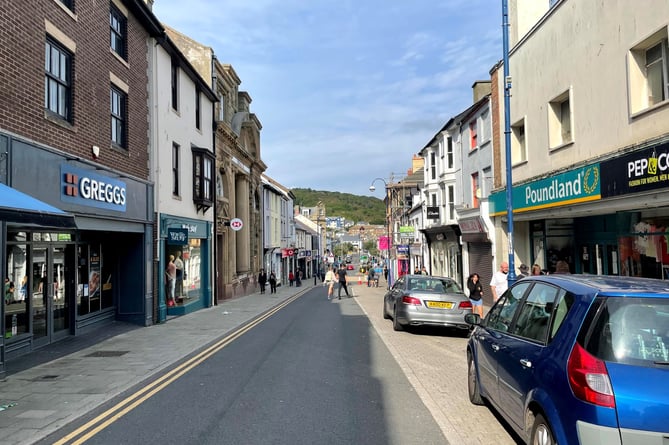 Great Darkgate Street in Aberystwyth