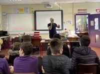 Lampeter pupils learn the art of  beatboxing from Mr Phormula