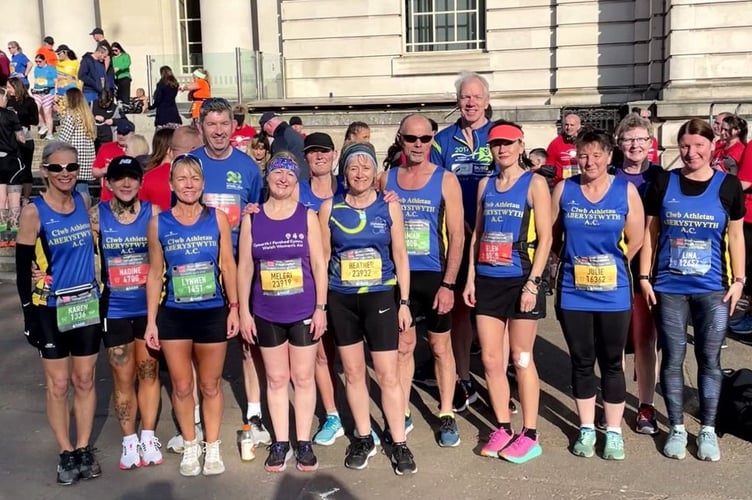 Aberystwyth Athletics Club runners in Cardiff