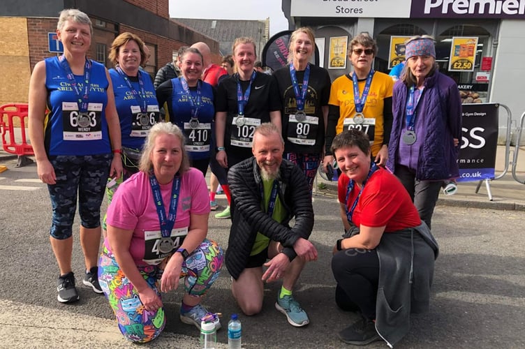 Aberystwyth runners at the Welshpool 10K