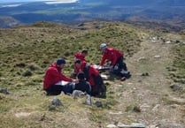 Woman injures arm in mountain fall