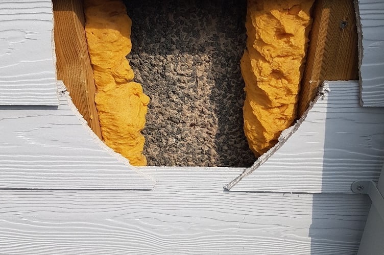 Police issued yellow cards to youths following damage to cladding